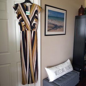 Umgee Women's Jumper Striped Long and Flattering Sz Medium NEW